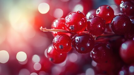 Poster - A close up of a bunch of red berries