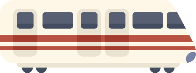 Poster - side view of a modern high speed train arriving at the station platform