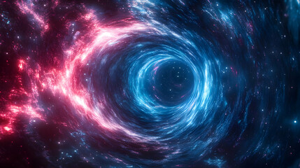 Wall Mural - Abstract representation of a swirling cosmic vortex in space.