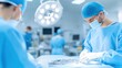 © feeling lucky - Focused surgeon performing a procedure in a sterile operating room, showcasing teamwork and precision in medical practice.