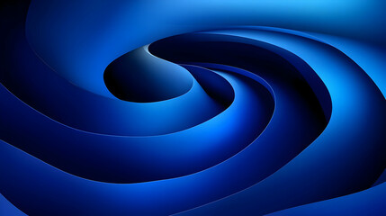 Sticker - Abstract swirling blue design creating a sense of depth.