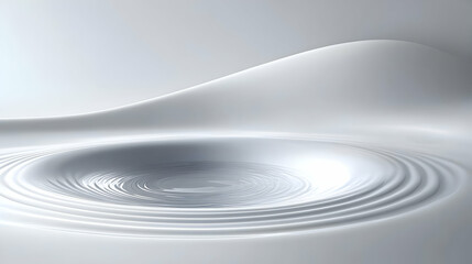 Canvas Print - A serene, minimalist scene featuring ripples in a smooth surface.