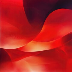 Poster - Abstract red forms and gradients blending seamlessly into a rich red