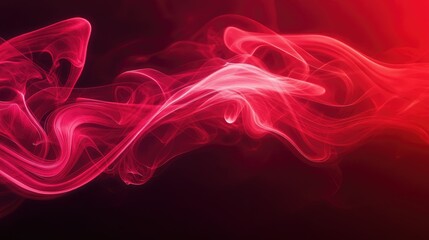 Poster - Abstract red smoke or mist swirling gracefully over a dark red base, offering a mystical vibe