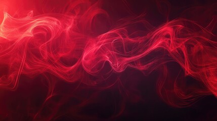 Poster - Abstract red smoke or mist swirling gracefully over a dark red base, offering a mystical vibe