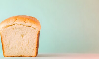 Wall Mural - Loaf of bread against a colored background, Generative AI