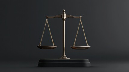 Aufkleber - Symbol of justice the balanced scales representing fairness and equality in law