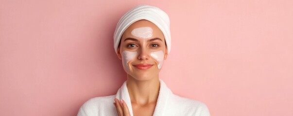 Wall Mural - Close up of a woman using a cooling facial roller on her skin after applying a skincare serum as part of her daily self care and beauty routine for relaxation refreshment and a radiant