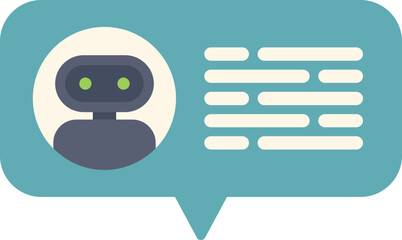 Poster - Chatbot icon is sending a message, representing communication with ai