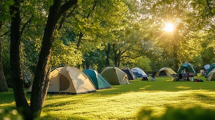 tent in the forest