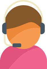 Poster - customer service agent is wearing a headset while assisting clients with their questions and concern