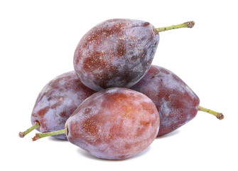 Wall Mural - pile of ripe prune or plum isolated, png