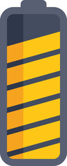 Poster - battery icon indicating the charge level with a yellow color gauge