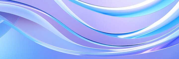 Abstract curved lines, light blue and lavender hues, smooth gradient background, ethereal swirls, minimalist design, soft pastel colors, fluid motion, gentle curves, soothing aesthetic, translucent sh