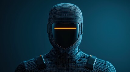 Aufkleber - A shielded avatar representing online privacy, detailed 3D art, virtual world setting, Privacy, security,  futuristic, data, technology, digital, protection