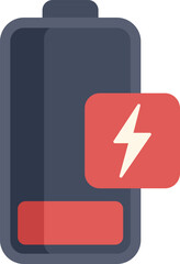 Poster - battery icon is indicating a low charge level