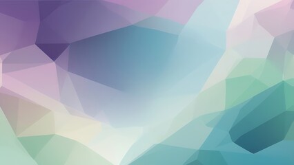 Poster - abstract geometric polygon style textured background featuring a blend of soft pastel colors, including shades of blue, purple, and green with a seamless pattern