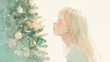 © Hamupata - 女性とクリスマスツリー