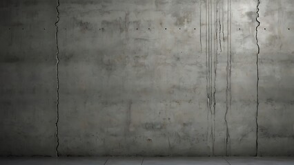 Aufkleber - abstract minimalist, industrial style setting featuring a old gray concrete wall with visible seams 