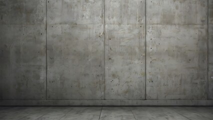 Aufkleber - abstract minimalist, industrial style setting featuring a old gray concrete wall with visible seams 