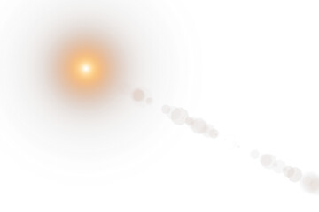Wall Mural - Glowing Golden Lights with Sparkles, Starburst, and Solar Flares, Isolated on Transparent Background for Radiant Light Effects