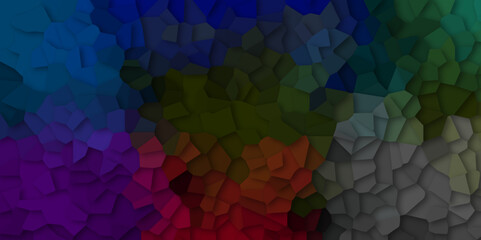 Poster - Abstract multi color broken stained-glass background with line. geometric seamless pattern with 3d shapes triangle background. colorful low poly crystal mosaic and tiles background pattern.	
