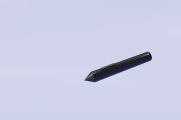 Poster - 3d Digital Graphics Drawing Tablet Monitor Pen icon. Minimal Electronic drawing digital pen tablet. Art, Clipart Digital drawn stylus cartoon, object, graphic, line art, painting concept. 3d render.