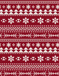 © nessa illus - christmas seamless pattern with snowflakes, fabric design, seamless knitted pattern