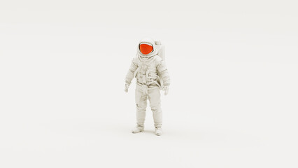 Wall Mural - white astronaut space suit helmet visor red orange retro science vivid sci fi outer space protection