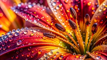 Canvas Print - Awakening Energy in Nature: Macro Photography of Vibrant Flora, Energetic Patterns, and Dynamic Light Play for Nature Lovers and Mindfulness Practitioners