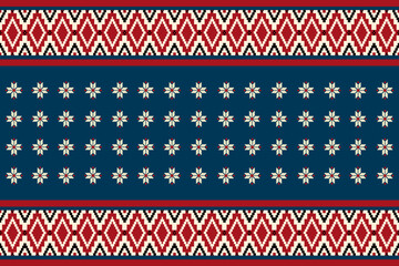 Canvas Print - Seamless Christmas pattern, perfect for festive decorations, vintage designs, and holiday-themed textiles,Traditional ethnic, geometric, ethnic,culture, fabric,for textiles, rugs, wallpaper, clothing,