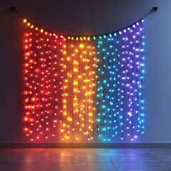 Decorative vector garland of colorful lights