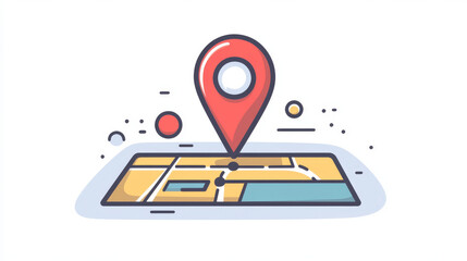 Poster - A simple map marker icon representing a business location, perfect for delivery services, online shopping, or indicating a store on a map.continuous single one line art concept.