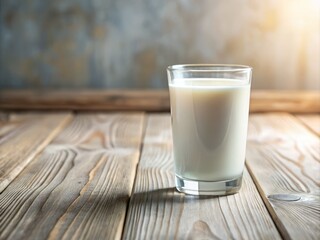 Wall Mural - Minimalist Glass of Milk - Simple Elegance in White, Pure Refreshment, Dairy Delight, Clean Aesthetic, Minimalist Design, Food Photography, Beverage Still Life, Home Decor Inspiration