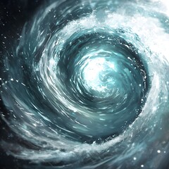 Wall Mural - Dynamic Whirlpool Forming in Mystic Waters