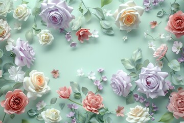 british flower print background