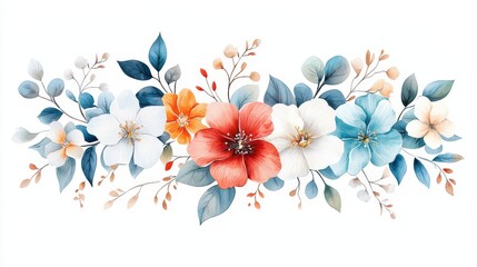 A beautiful line art floral graphic, illustrated in vintage watercolor style, perfect for elegant backgrounds or textile design projects.