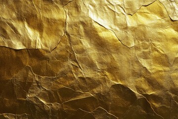 Metallic golden and bronze paper texture with gradient effect, resembling metal foil or wall paint, Golden background. Gold texture. Beautiful luxury gold background. Shiny golden texture