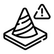 © Barudak Lier - traffic cone Line Icon