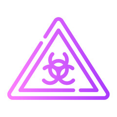 Sticker - biohazard Line Gradient Icon