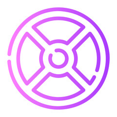 Sticker - radiation Line Gradient Icon