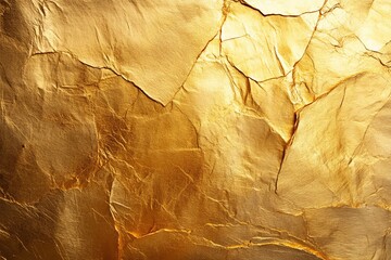 Metallic golden and bronze paper texture with gradient effect, resembling metal foil or wall paint, Golden background. Gold texture. Beautiful luxury gold background. Shiny golden texture