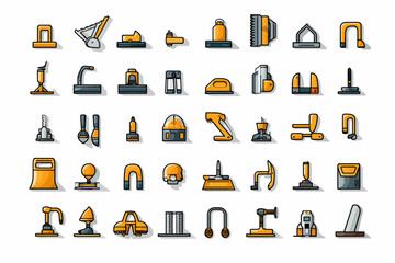 Wall Mural - construction tool icon on white background
