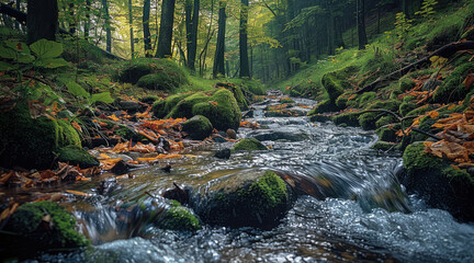 Poster - Nature, river trekking, rugged terrain, explorations, forest trails.