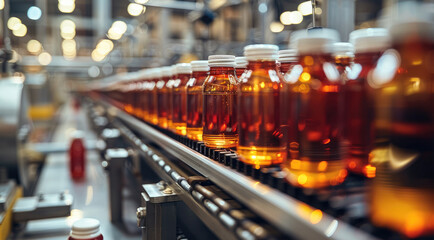 Poster - Food and beverage factory, food and drink production line process.