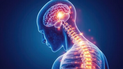 Poster - Glowing Concept of Central Nervous System