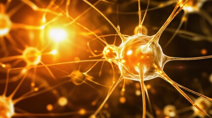 Poster - Neural Network of Interconnected Neurons in Action