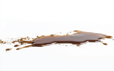 Spilled puddle on white background