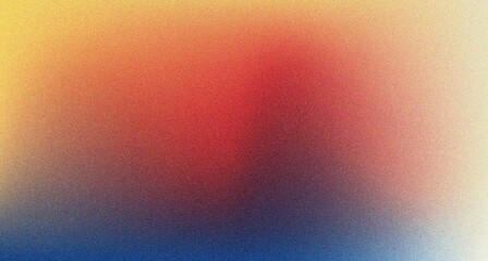 Aufkleber - Abstract grainy gradient banner design red yellow  blue glowing color flow on dark backdrop
