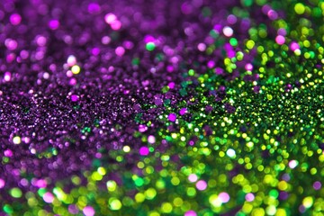 Wall Mural - vibrant y2k-inspired glitter texture in purple and green for design projects